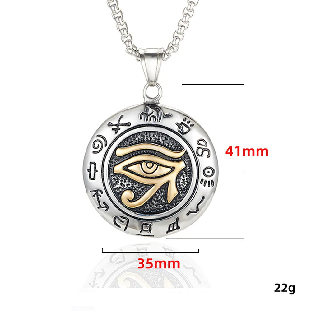 Colar Egípcio Olho De Hórus Amuleto Runas