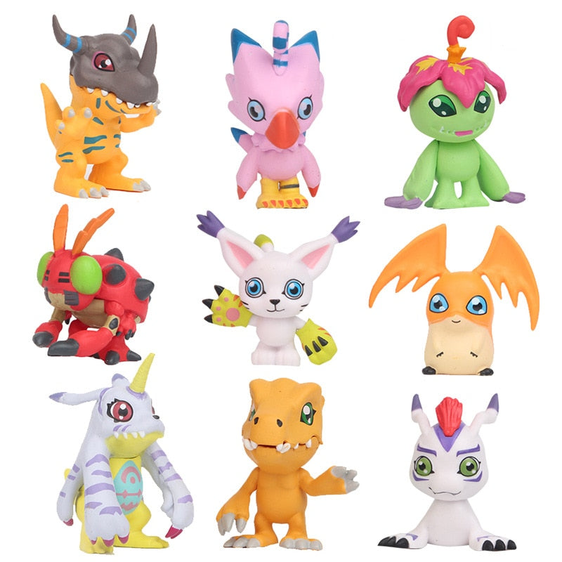 Digimon Figura de Ação Kit Com 9pçs