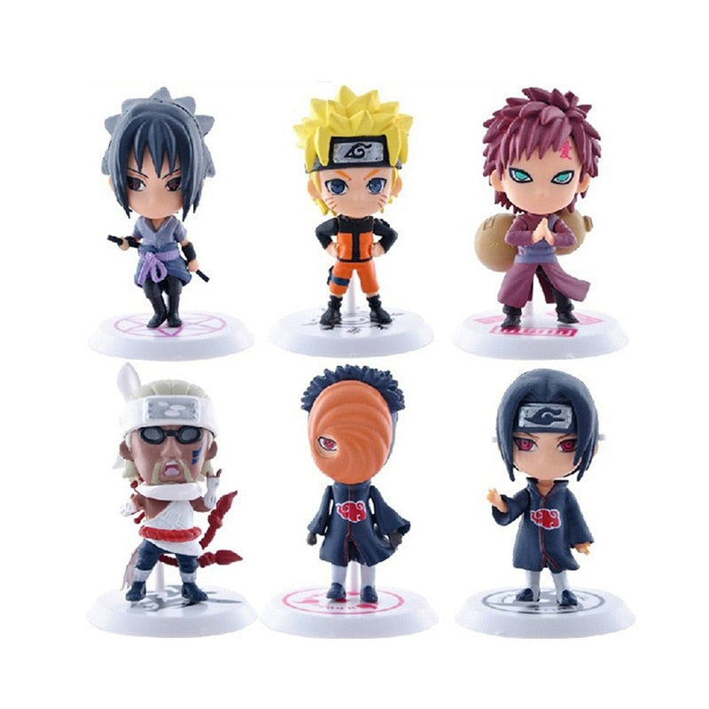 Naruto Action Figures Kits Com 6pcs