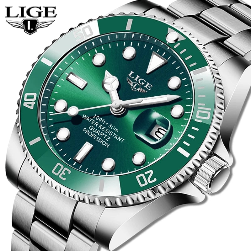 Relógio Lige Submariner Luxo Original